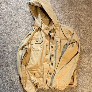 Jones New York Hooded Field Jacket in Tan